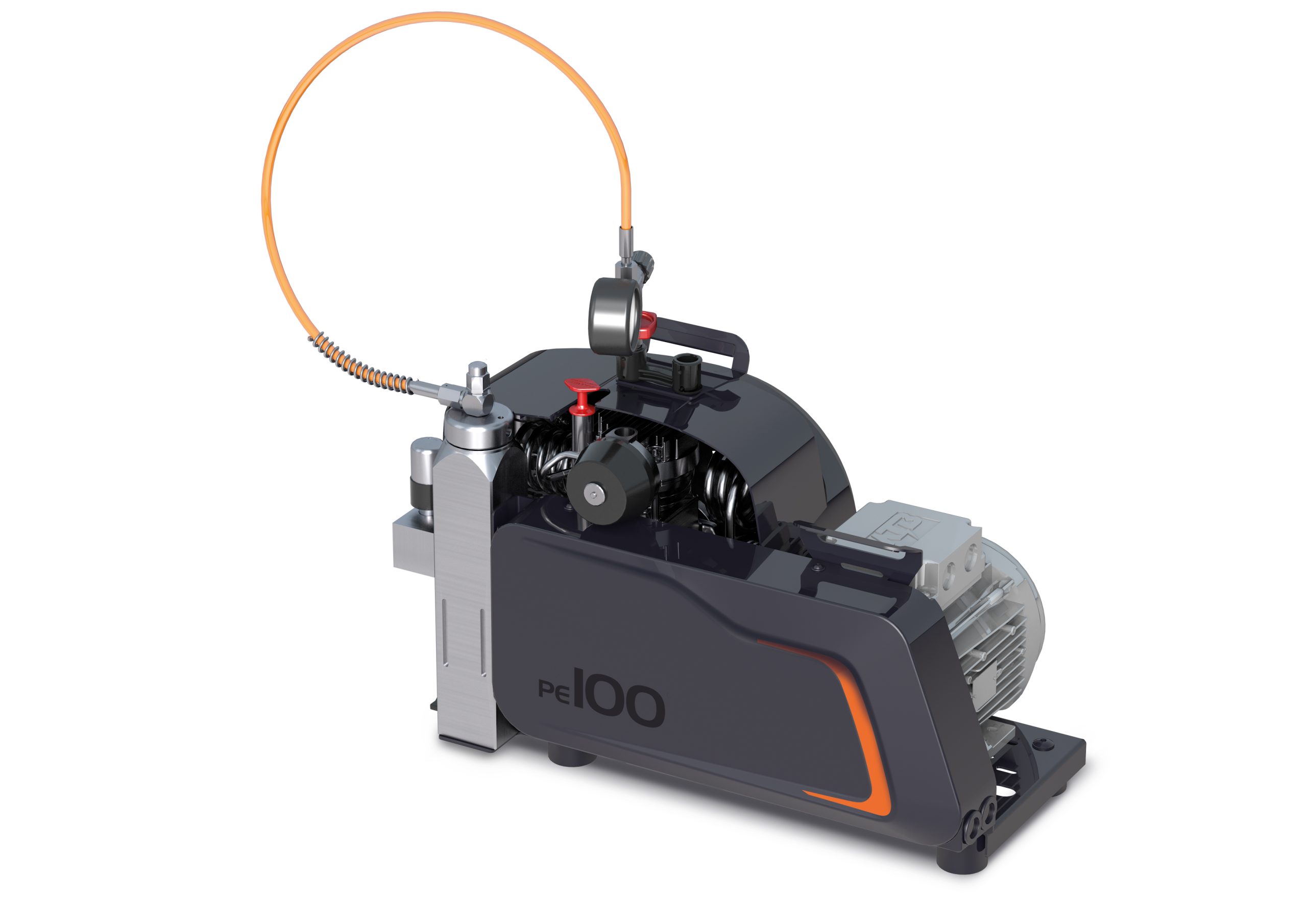 PE 100, 100 Lt/dak Dalış Kompresörü - Görsel 3