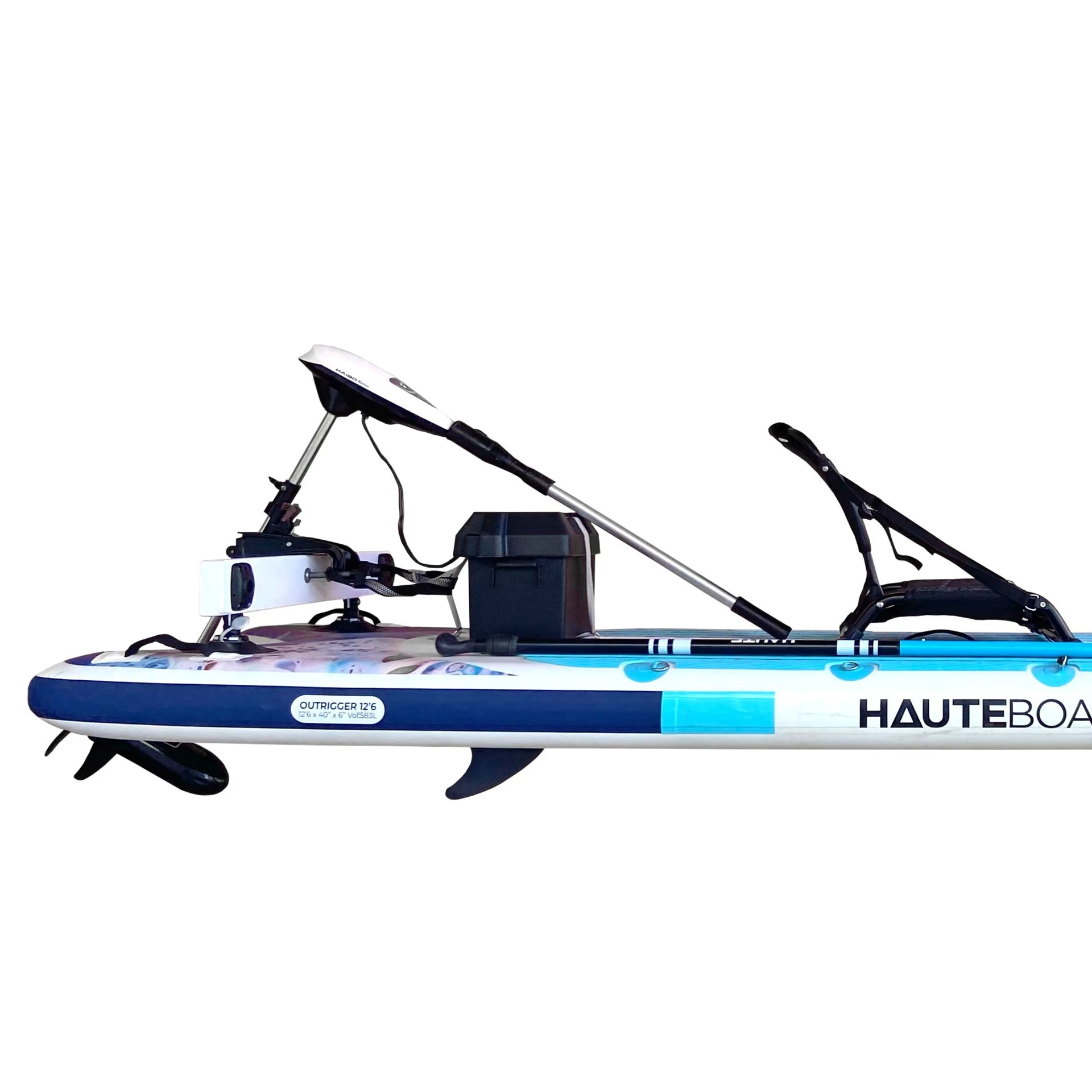 Haute Boards 12'6 Outrigger II Şişme Balıkçı Sup + Elektrikli Motor Full Set - Görsel 3