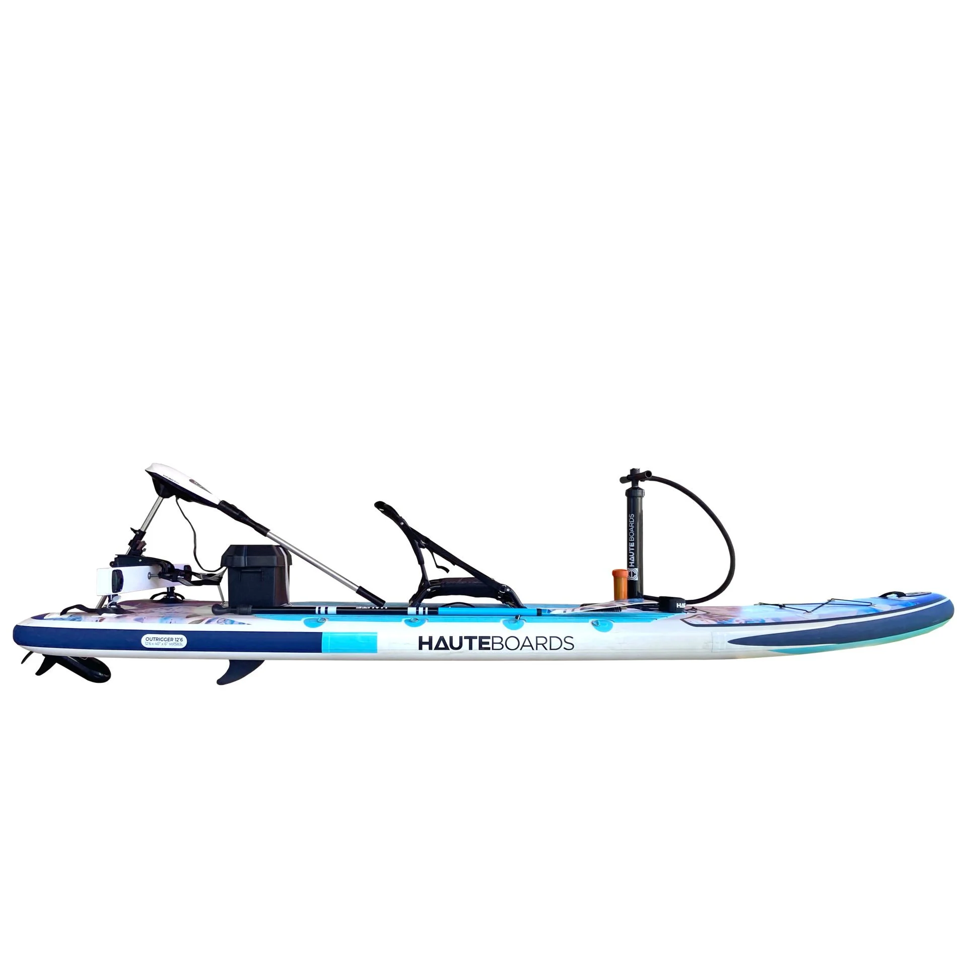 Haute Boards 12'6 Outrigger II Şişme Balıkçı Sup + Elektrikli Motor Full Set - Görsel 2